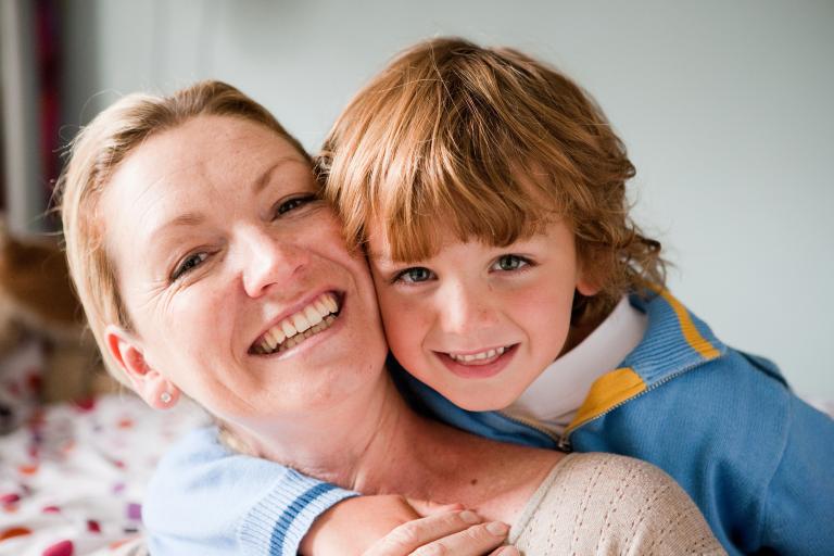 Woman and boy